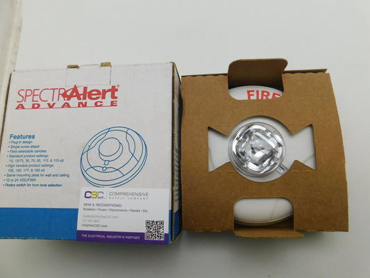 SCW - System Sensor Ceiling Mount Plug On Fire Alarm Signal Strobe