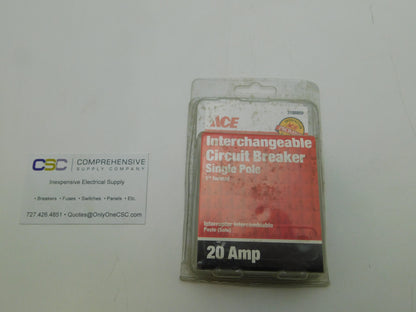 TB120 - T & B 20A Amp 1P Pole 10kA@120/240V Plug On Circuit Breaker
