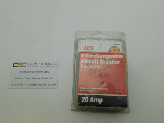 TB120 - T & B 20A Amp 1P Pole 10kA@120/240V Plug On Circuit Breaker