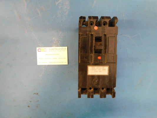 E43B100 - Siemens 100A Amp 3P Pole 18kA@480V Bolt On Circuit Breaker