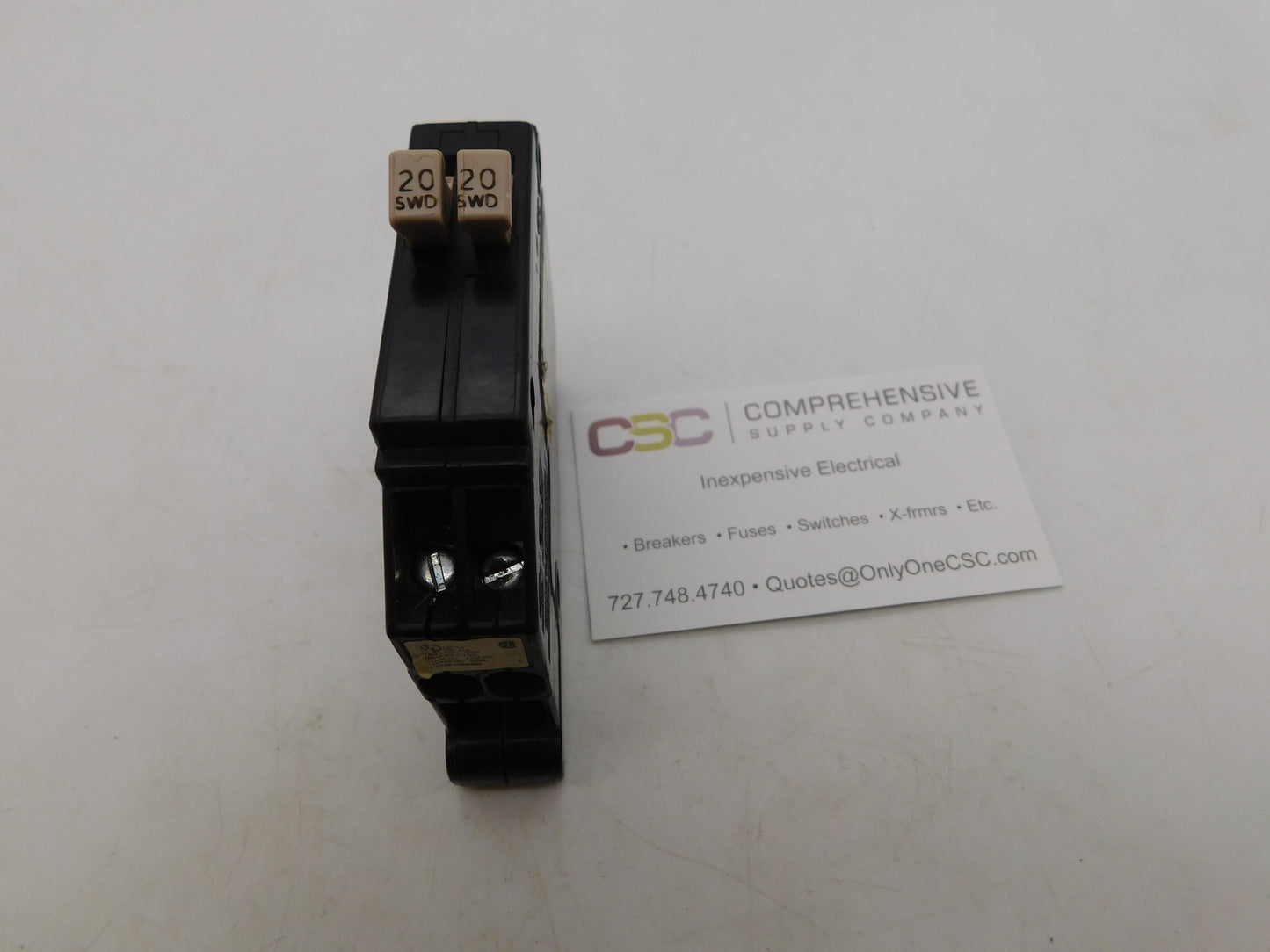 CHT2020 - Cutler Hammer 20/20A Amp 2X1P Pole 10kA@120/240V Plug On Duplex Circuit Breaker