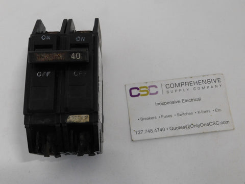 THQC2140 - GE 40A Amp 2P Pole 10kA@120/240V Feed Through Circuit Breaker - Older Series