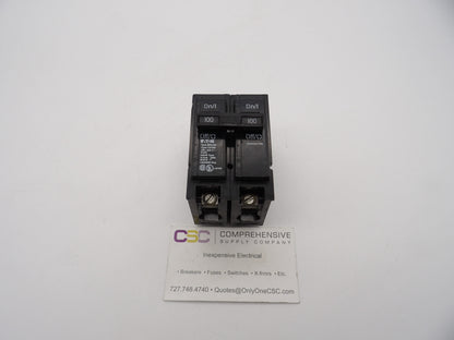 BR2100 - Eaton 100A Amp 2P Pole 10kA@120/240V Plug On Circuit Breaker