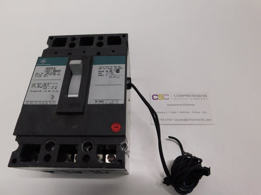 TEB132060 - GE 60A Amp 3P Pole 10kA@240V Bolt On Circuit Breaker W/120V Shunt Trip