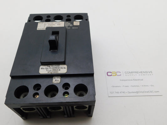 CA3125X - Westinghouse 125A Amp 3P Pole 10kA@240V Bolt On Circuit Breaker