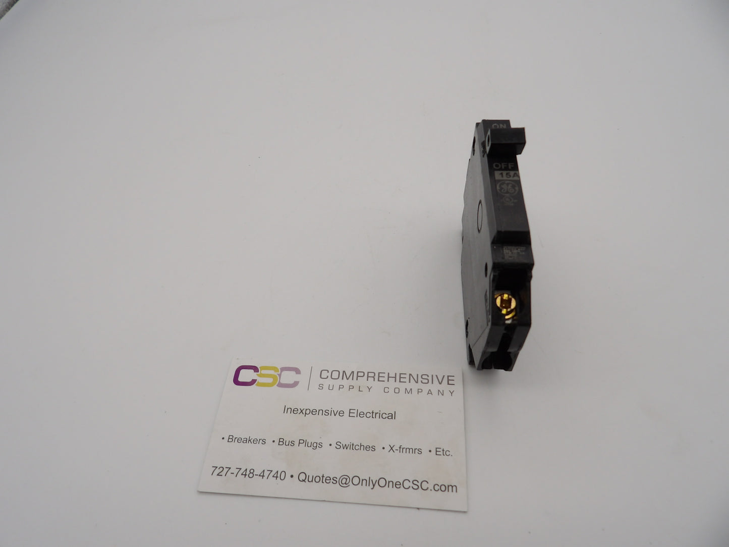 THQP115 - GE 15A Amp 1P Pole 10kA@120V/240V Plug On Thin Circuit Breaker