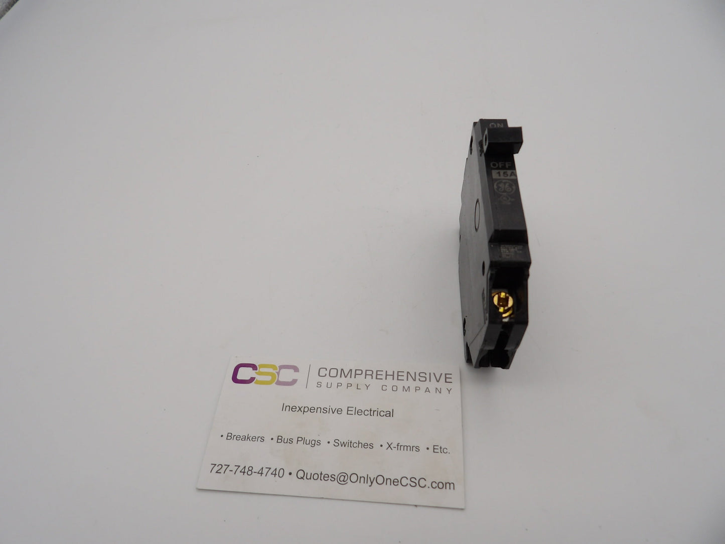 THQP115 - GE 15A Amp 1P Pole 10kA@120V/240V Plug On Thin Circuit Breaker