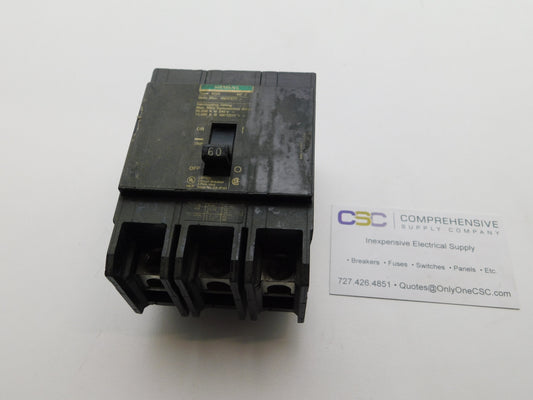 BQD360 - Siemens 60A Amp 3P Pole 14kA@480Y/277V Bolt On Circuit Breaker