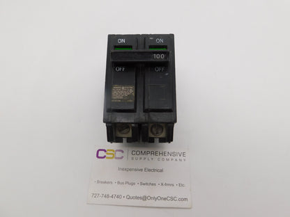 THQB2100 - GE 100A Amp 2P Pole 10kA@120/240V Bolt On Circuit Breaker - Older Series
