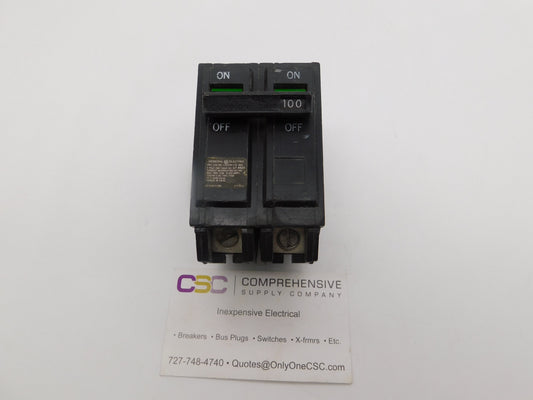 THQB2100 - GE 100A Amp 2P Pole 10kA@120/240V Bolt On Circuit Breaker - Older Series