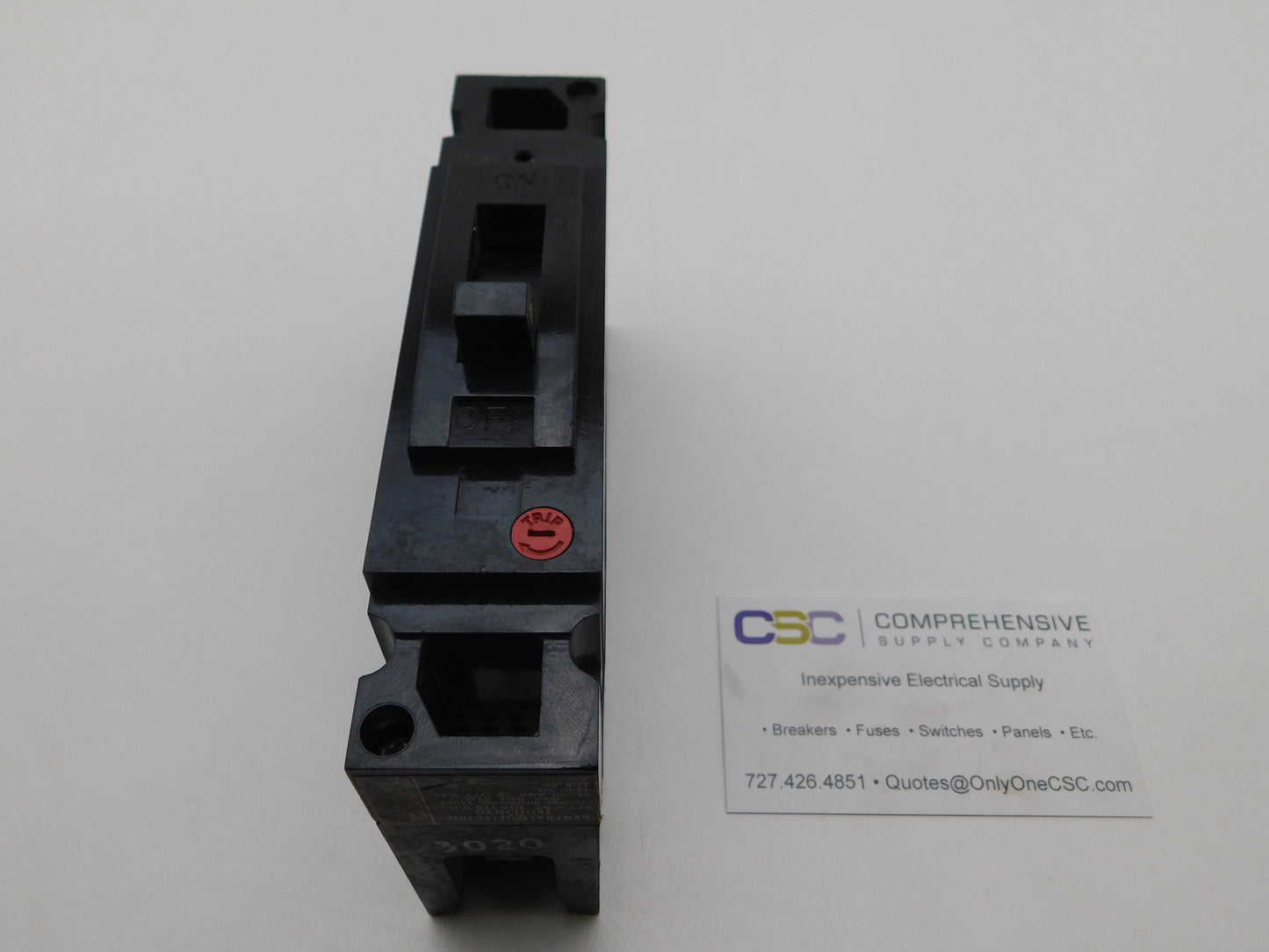 TED113020 - GE 20A Amp 1P Pole 14kA@277V Bolt On Circuit Breaker - Older Series