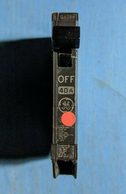 THQP140 - GE 40A Amp 1P Pole 10kA@120/240V Plug On Thin Circuit Breaker