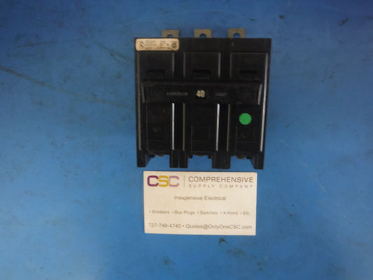 BAB3040H - Cutler Hammer 40A Amp 3P Pole 10kA@240V Bolt On Bab Circuit Breaker