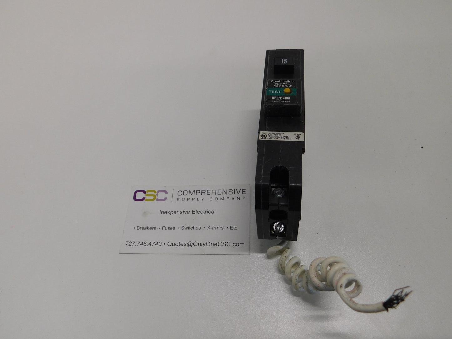 BR115CAF - Eaton 15A Amp 1P Pole 10kA@120V Combo Arc Fault AFCI Circuit Breaker