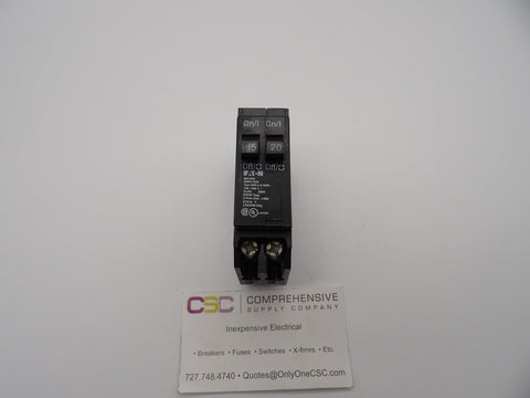 BR1520 - Cutler Hammer 15/20A Amp 2X1P Pole 10kA@120/240V Plug On Duplex Circuit Breaker
