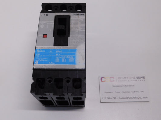 ED63B030 - Siemens 30A Amp 3P Pole 600V 25kA@480V Feed Through Circuit Breaker W/Gray Label