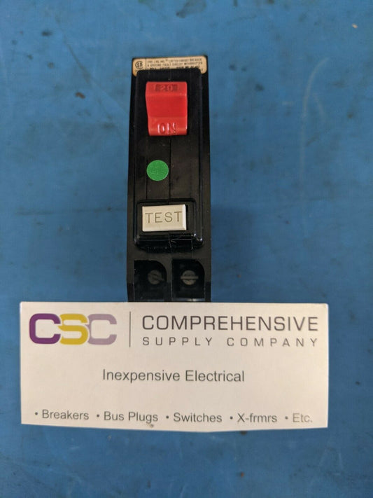 GFCB120 - Westinghouse 20A Amp 1P Pole 10kA@120V Plug On Ground Fault GFCI Circuit Breaker W/Red Handle
