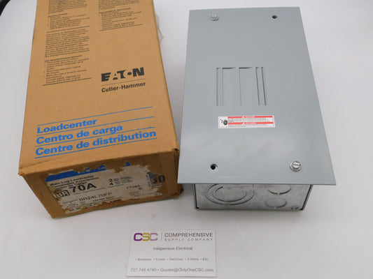 BR24L70FP - Eaton 70A Amp 120/240V 1Ph 2Sp/4Cir Nema 1 Main Lug Load Center