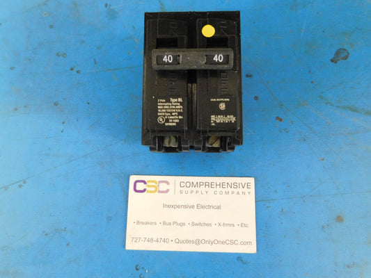 B240 - Siemens 40A Amp 2P Pole 10kA@120/240V Bolt On Circuit Breaker - Older Series
