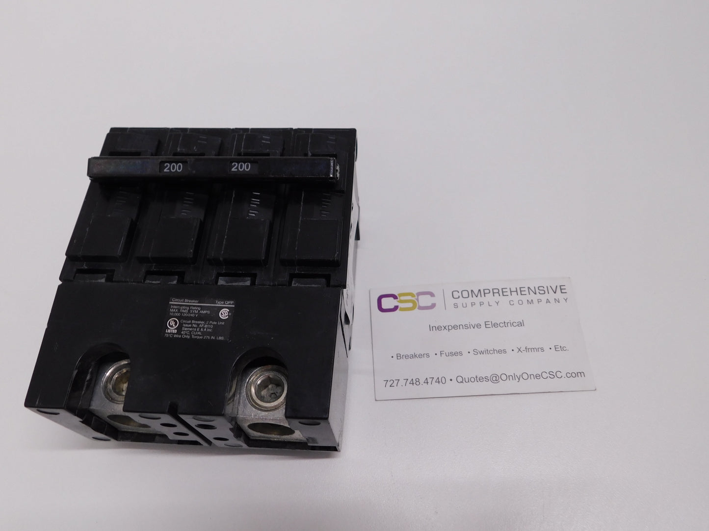 Q2200B - Siemens 200A Amp 2P Pole 10kA@120/240V Plug On Circuit Breaker