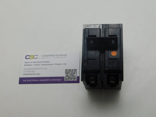 BAB2015 - Cutler Hammer 15A Amp 2P Pole 10kA@120/240V Bolt On Circuit Breaker