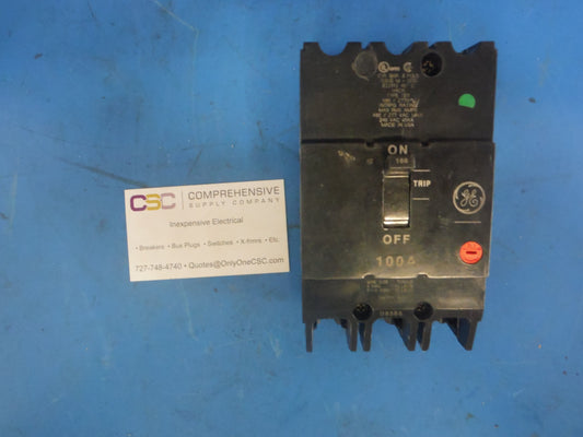 TEY3100 - GE 100A Amp 3P Pole 14kA@680/277V Bolt On Circuit Breaker