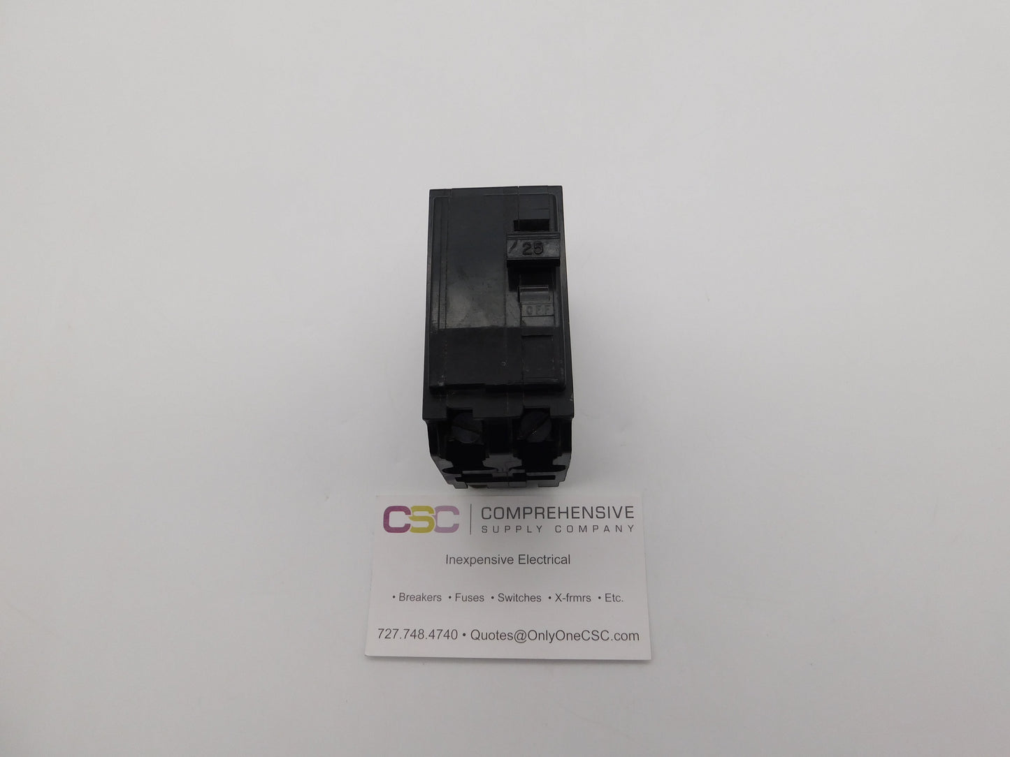QO225 - Square D 25A Amp 2P Pole 10kA@120/240V Plug On Black Circuit Breaker