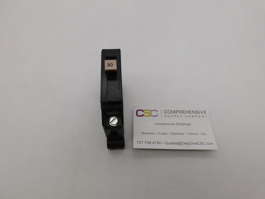 CH130 - Cutler Hammer 30A Amp 1P Pole 10kA@120/240V Plug On Circuit Breaker