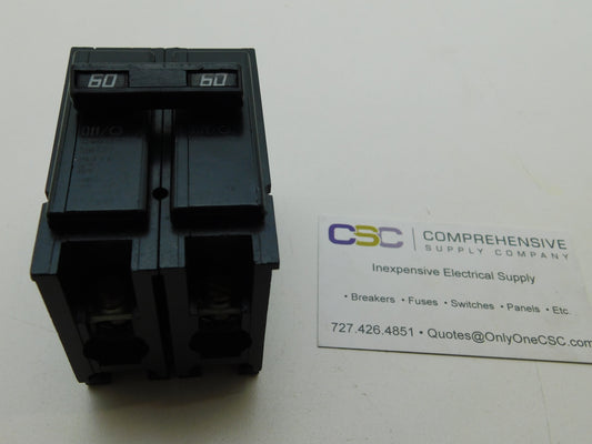 C260 - Challenger 60A Amp 2P Pole 10kA@120/240V Plug On Circuit Breaker