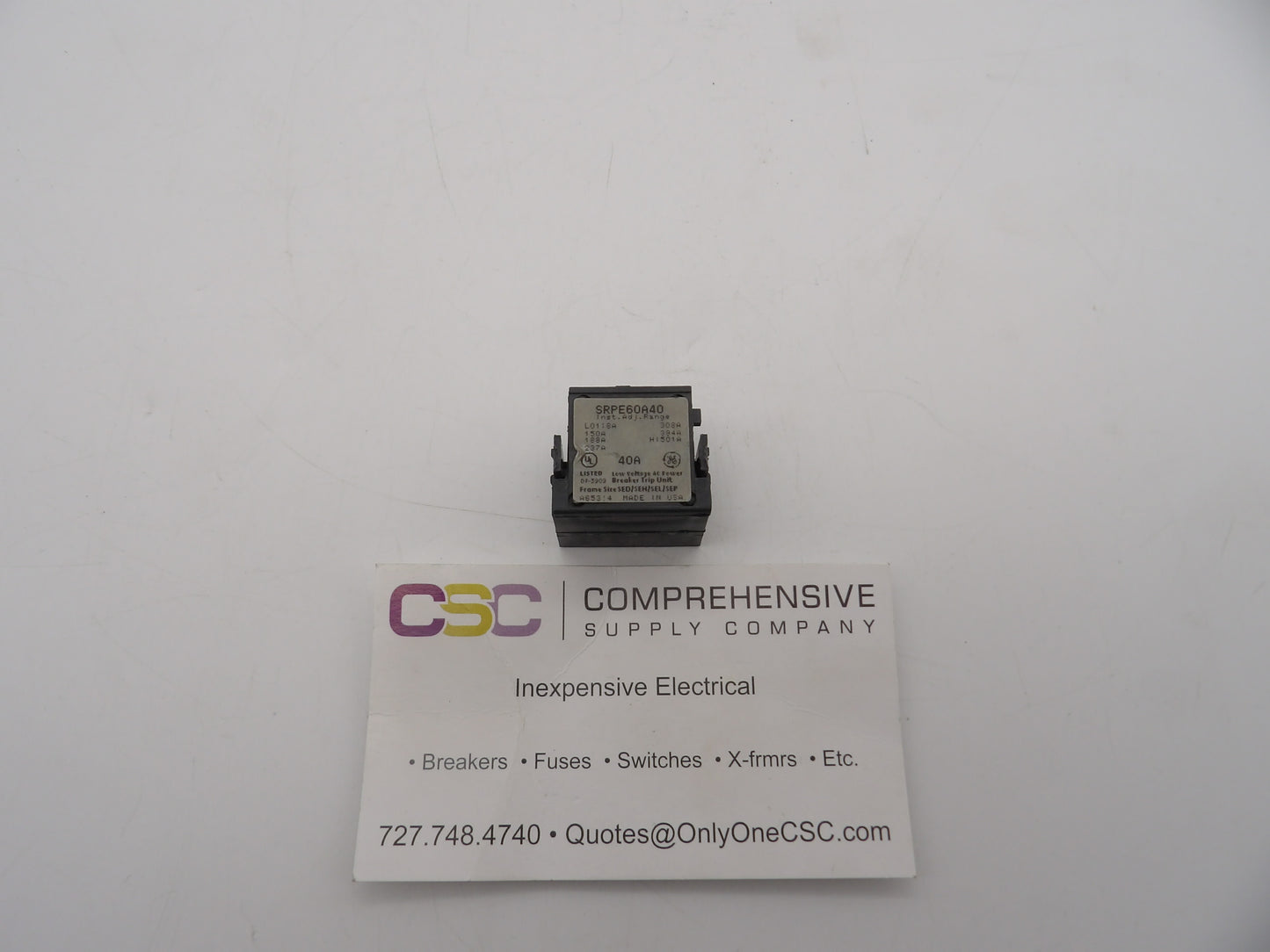 SRPE60A40 - GE 40A Amp Rating Plug/Trip Used For Sed/Seh/Sel/Sep Circuit Breakers