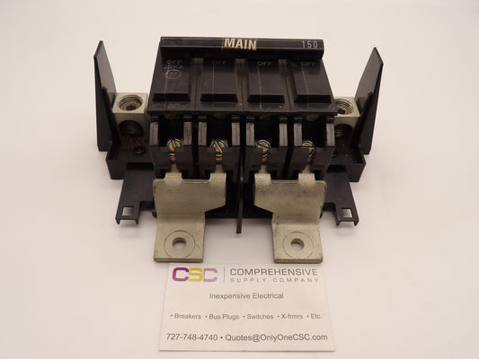 THQMV150 - GE 150A Amp 2P Pole 22kA@240V Bolt On Top Feed Main Circuit Breaker W/Mounting Plates