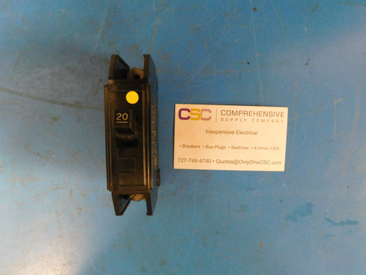 QCL1020 - Westinghouse 20A Amp 1P Pole 10kA@120/240V Plug On Quicklag Circuit Breaker