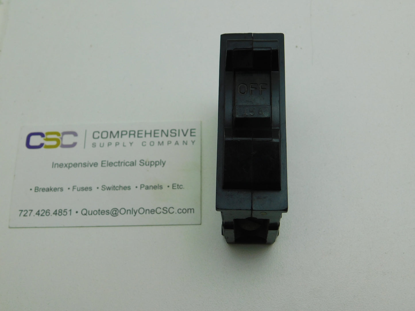 R115 - GE 15A Amp 1P Pole 10kA@120V Plug On Circuit Breaker