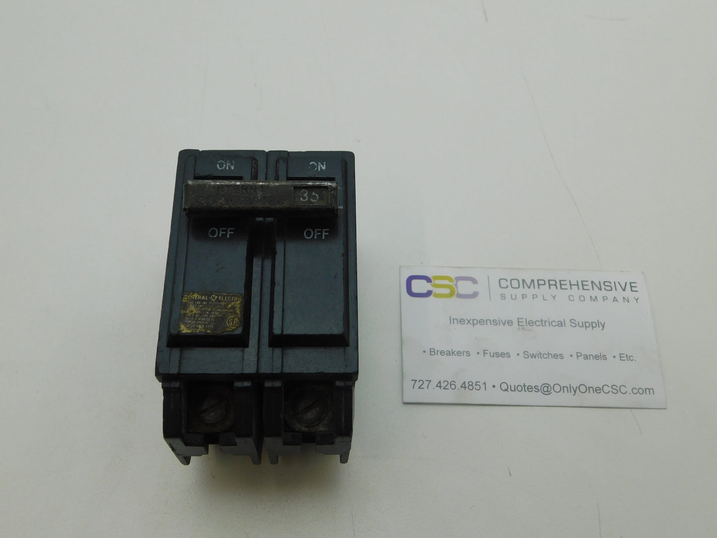THQL2135 - GE 35A Amp 2P Pole 10kA@120/240V Plug On Circuit Breaker - Older Series