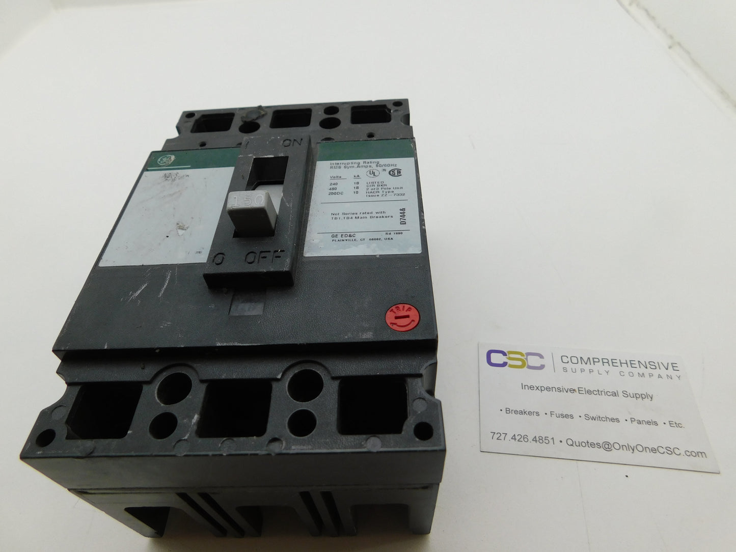 TED134150 - GE 150A Amp 3P Pole 18kA@480V Bolt On Circuit Breaker
