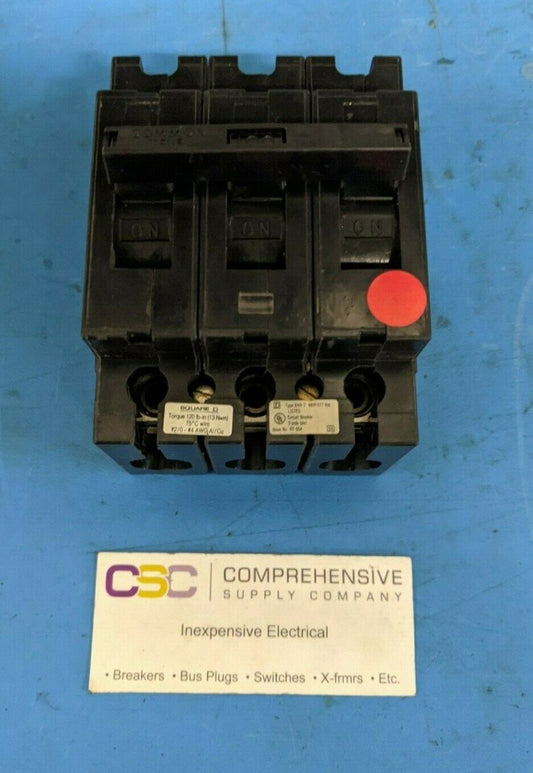 EHB34100 - Square D 100A Amp 3P Pole 14kA@480Y/277V Bolt On Circuit Breaker