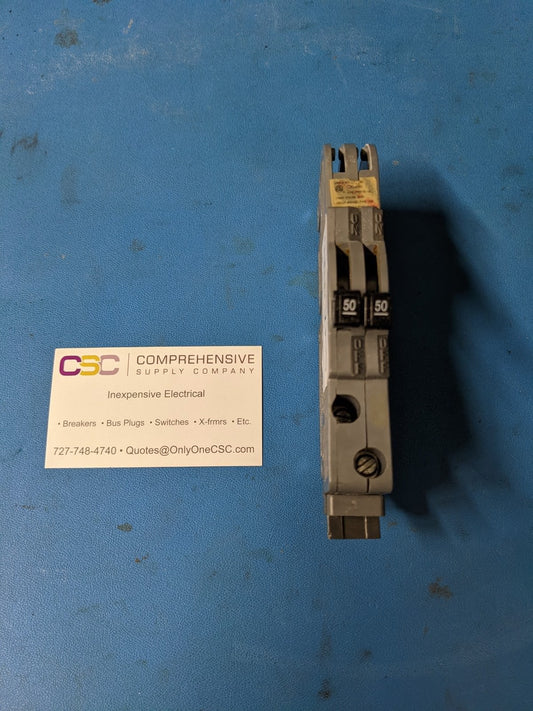 UBIZ-5050 - Connecticut Electric 50/50A Amp 2X1P Pole 10kA@120/240V Plug On Duplex Zinsco Replacement Circuit Breaker
