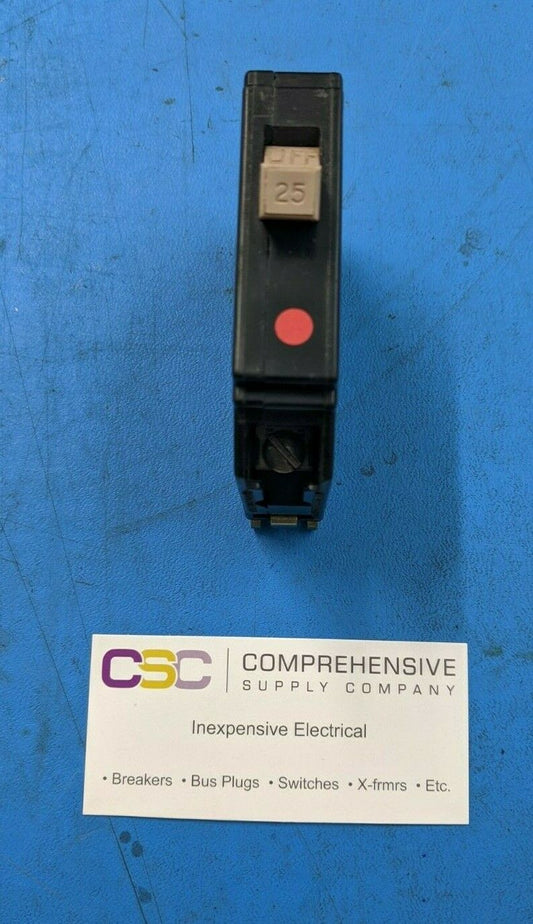 CH125 - Cutler Hammer 25A Amp 1P Pole 10kA@120/240V Plug On Circuit Breaker W/Metal Foot