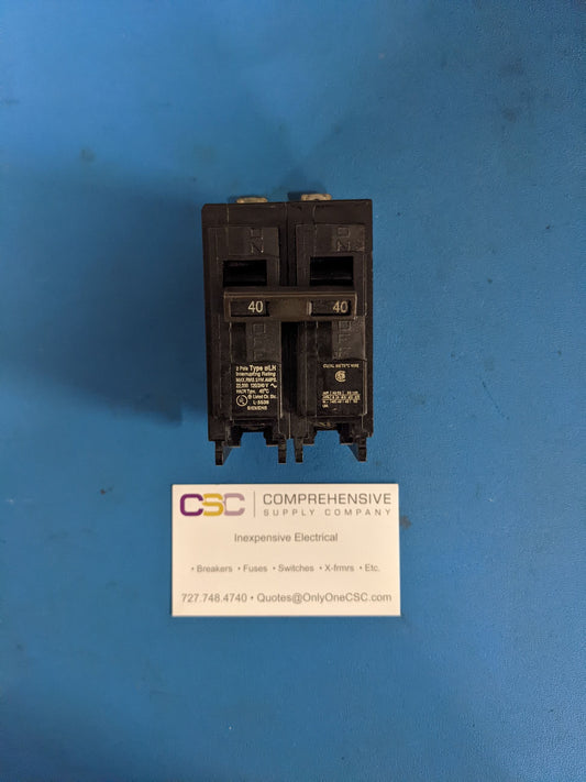 B240H - Siemens 40A Amp 2P Pole 22kA@120/240V Bolt On Circuit Breaker