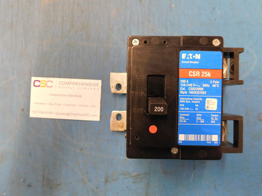 CSR2200N - Eaton 200A Amp 2P Pole 25kA@240V Bolt On Breaker