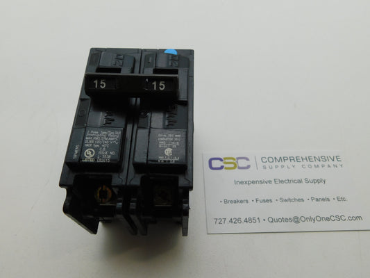 B215H - Siemens 15A Amp 2P Pole 22kA@120/240V Bolt On Circuit Breaker