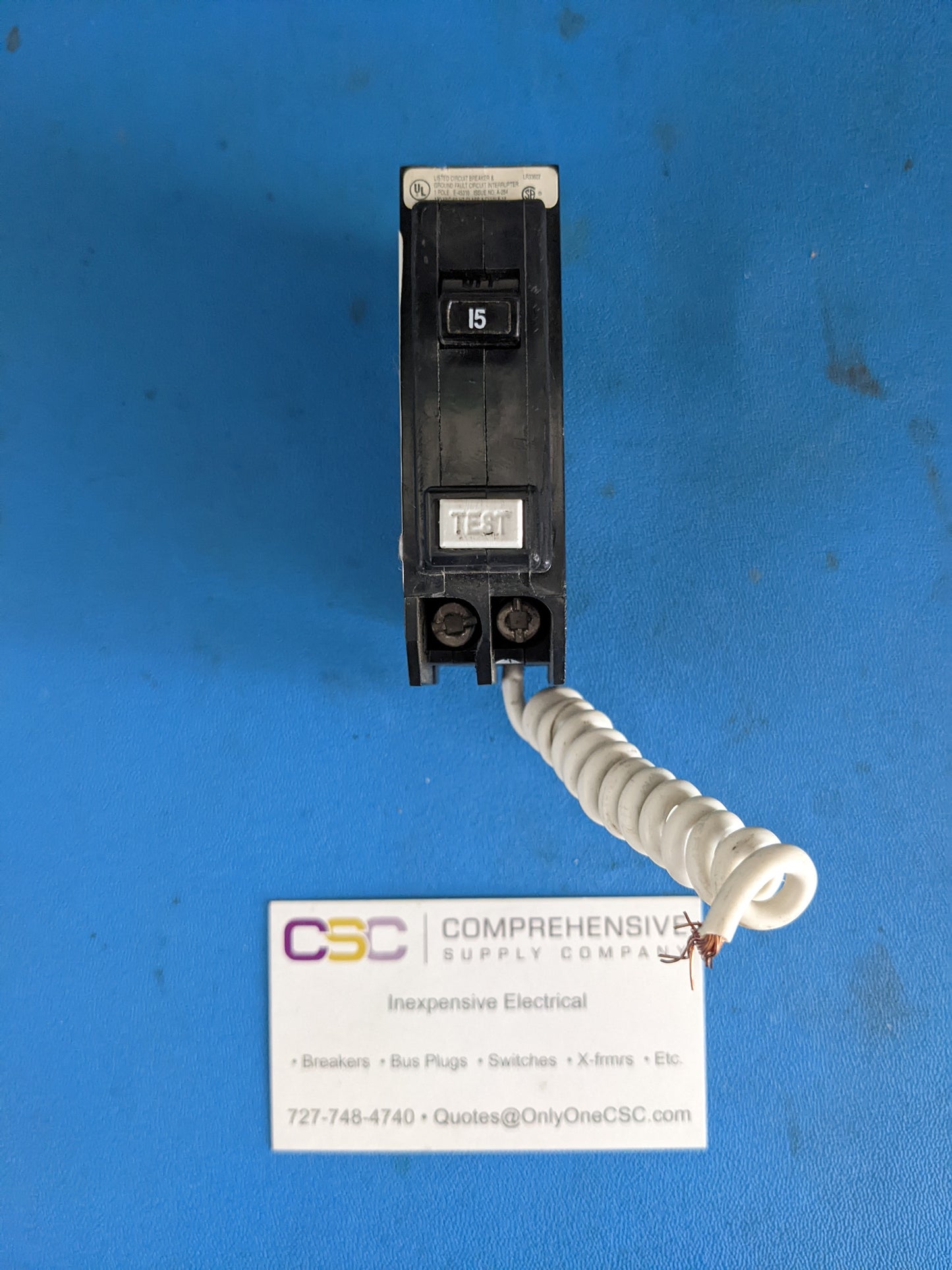 GFCB115 - Cutler Hammer 15A Amp 1P Pole 10kA@120V Plug On Ground Fault GFCI Circuit Breaker
