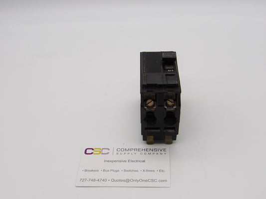 QO240 - Square D 40A Amp 2P Pole 10kA@120/240V Plug On Black Circuit Breaker