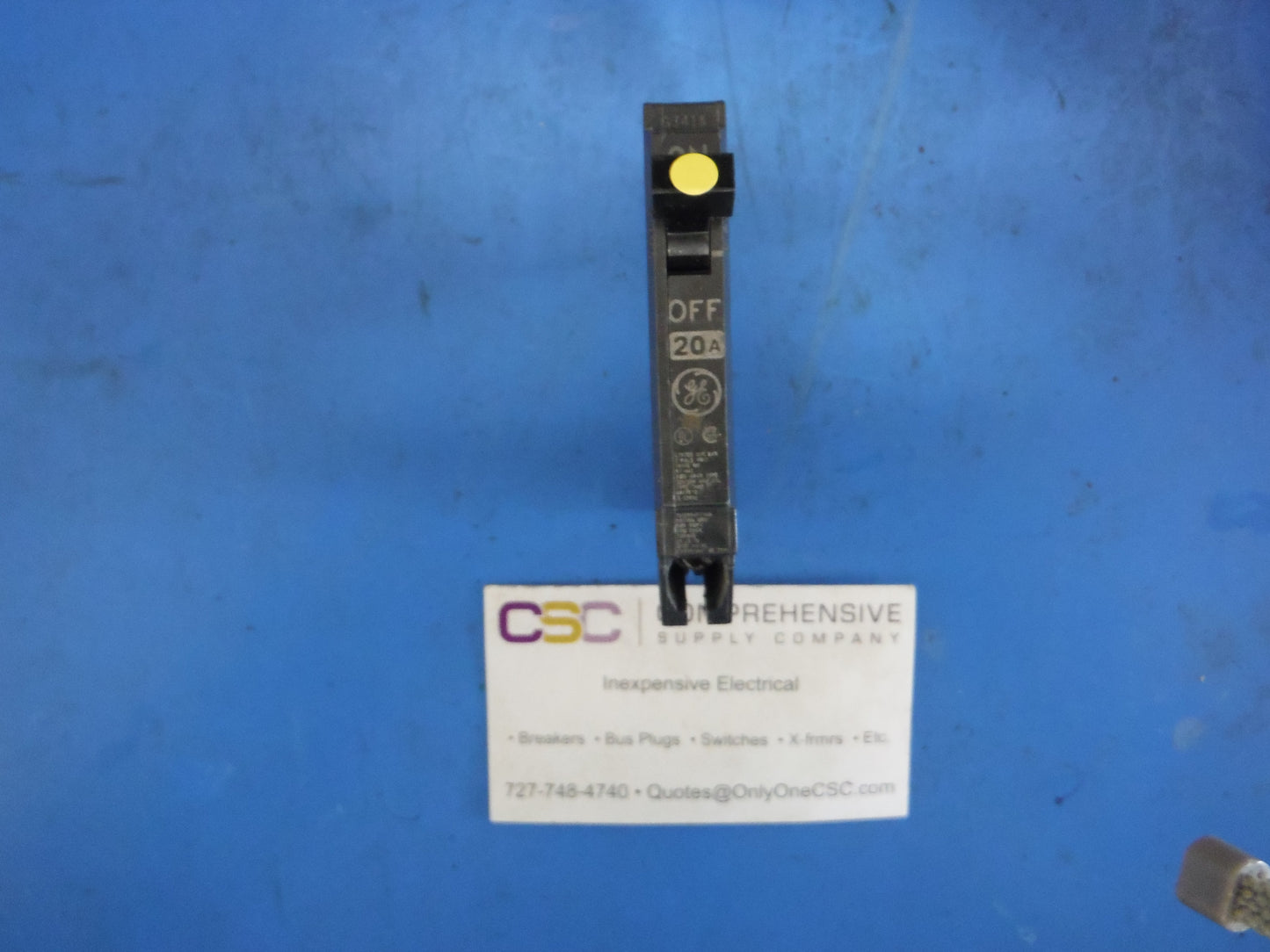 THQP120 - GE 20A Amp 1P Pole 10kA@120/240V Plug On Thin Circuit Breaker