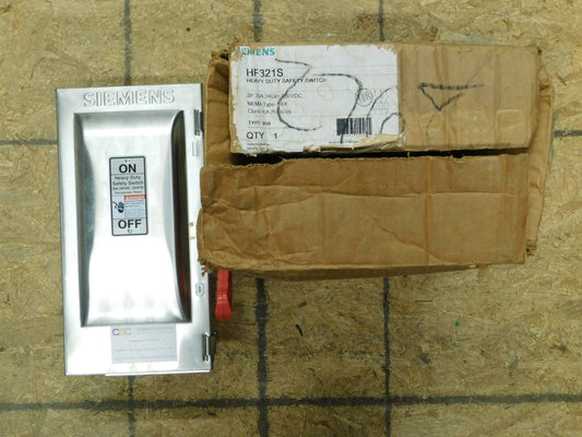 HF321S - Siemens 30A Amp 3P Pole 240V Nema 4/4X Fusible Safety Switch