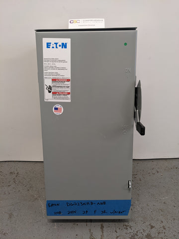 DG223NRB - Eaton 100A Amp 2P Pole 240V Nema 3R Fusible Safety Switch W/Neutral