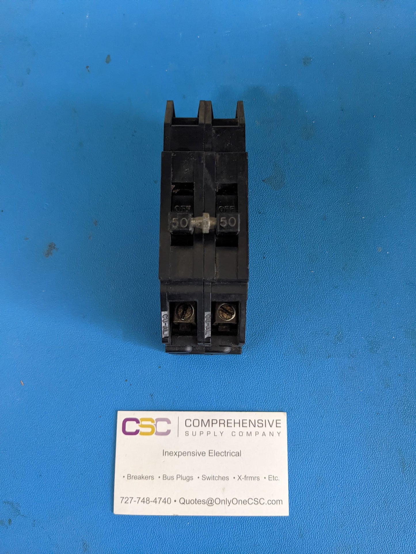 QC250 - Zinsco 50A Amp 2P Pole 10kA@120/240V Plug On Circuit Breaker