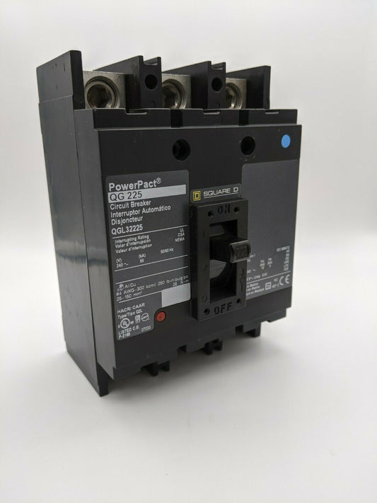 QGL32225 - Square D 225A Amp 3P Pole 65kA@240V Feed Through Powerpact Circuit Breaker