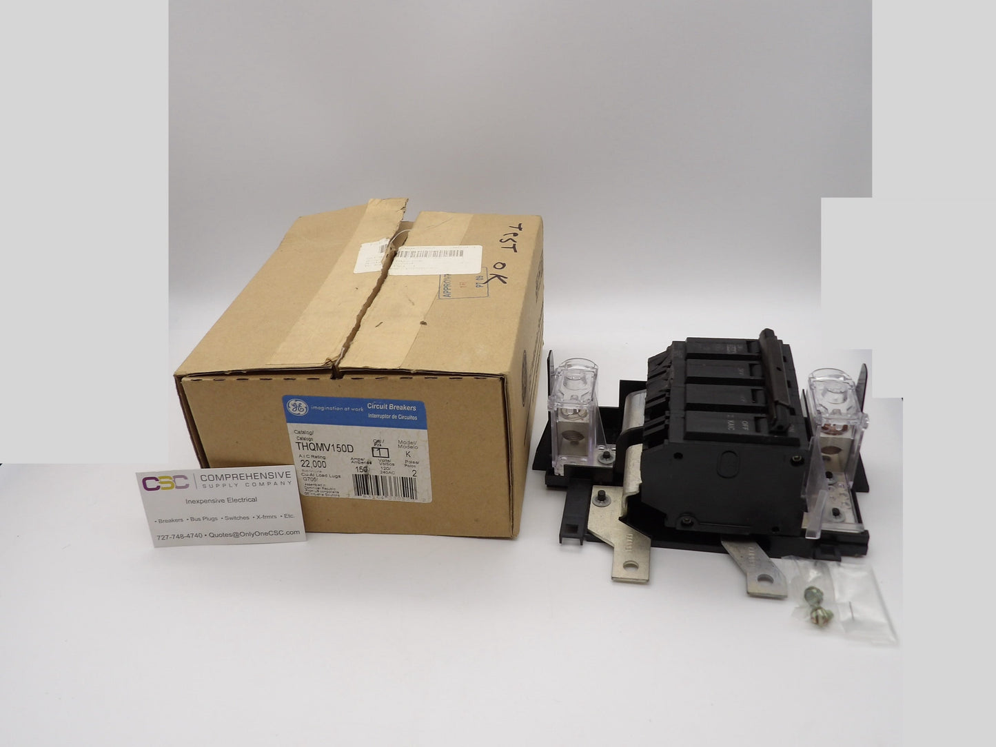 THQMV150D - GE 150A Amp 2P Pole 22kA@120/240V Bolt On Main Circuit Breaker