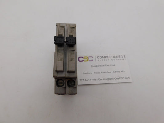 A250 - Challenger 50A Amp 2P Pole 10kA@240V Plug On Circuit Breaker W/Rejection Clip